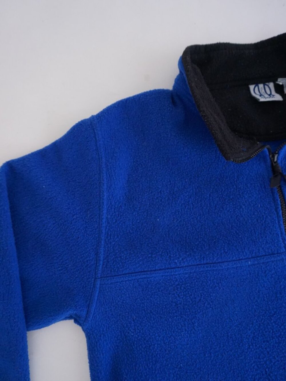 Vintage R&R Sport Blue Quarter Zip Fleece Mock Neck Outdoor Hiking Sweater Large - Picture 9 of 10